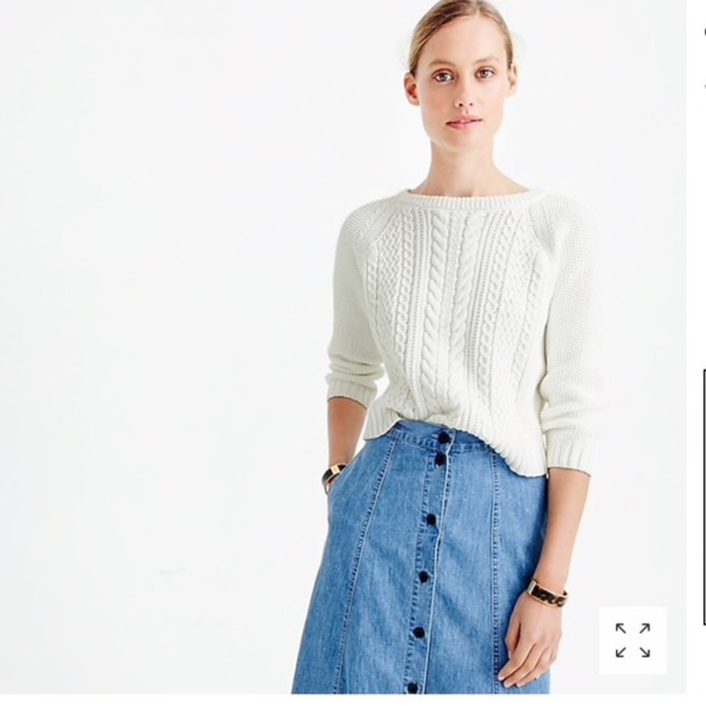 J. CREW COTTON CREWNECK SWEATER